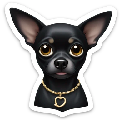 Two all black chihuahuas sticker