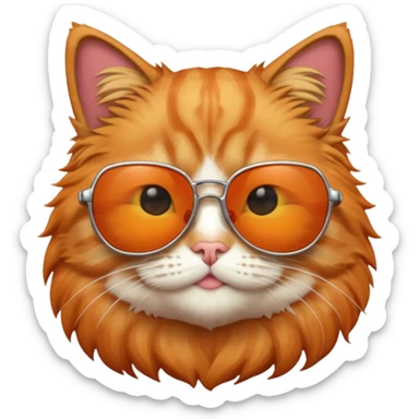 Cat with sunglasses sticker