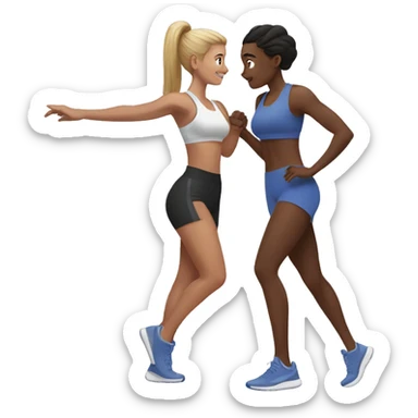 Workout with girlfriend  sticker