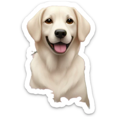 DOG IN A FLOWER FELD sticker