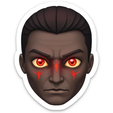 Evil, shadowie Male lord with Red glowing eyes and  sticker
