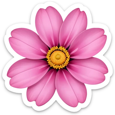 pink girly framed flower picture sticker