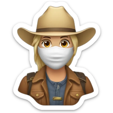 masked_genderneutral_rancher sticker