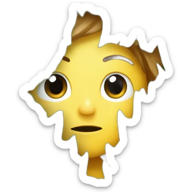 a person hiding behind a plant sticker