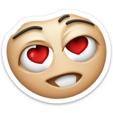 Combined heart eyes and 🤭 sticker