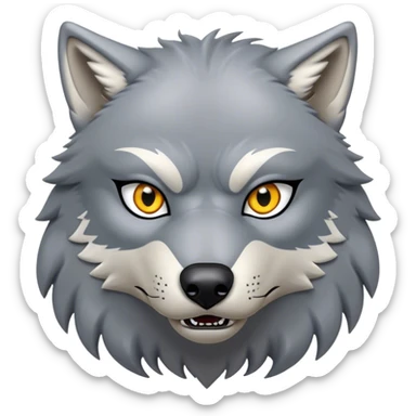 Wolf predator character form movie since 2007 sticker