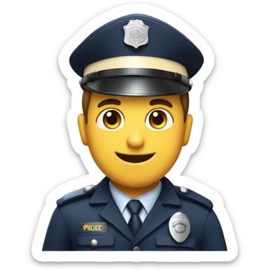 police officer with doughnut sticker