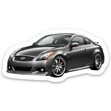 G37 coupe car lowered with dark mags darksliver car 10.5 rears sticker