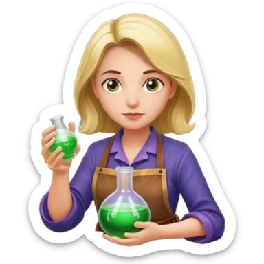 woman potion alchemist sticker
