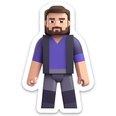 Jack Black as a Minecraft character sticker