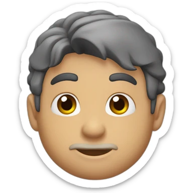 Chico moreno claro con un piercing en la oreja, poca barba y con el cabello peinado había arriba sticker