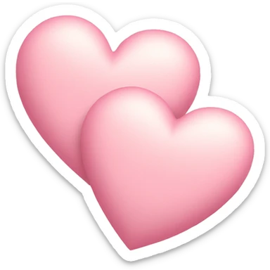 two pastel pink hearts sticker