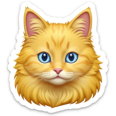 sunshine bluey eyes cat sticker