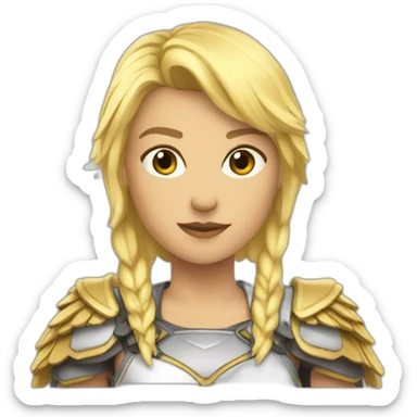 Blond Valkyrie with wings sticker