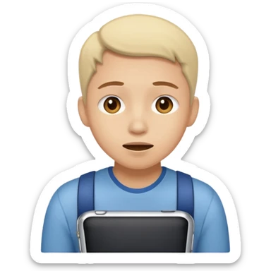 Someone waiting with anticipation and excitement but theyre also exhausted  sticker