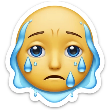 Üzgün gözleri dolan emoji sticker