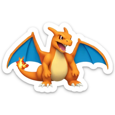 Charizard minimal icon sticker