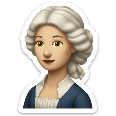 white woman from colonial virginia sticker