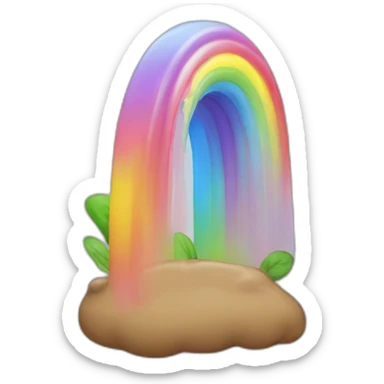 caca arc en ciel sticker