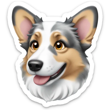 Blue Merle corgi sticker