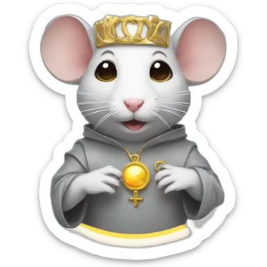 holy rat with halo sticker