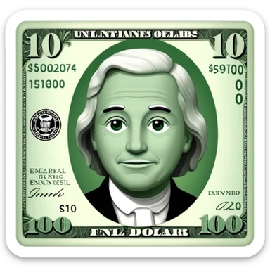 billete de 100 dolares sticker