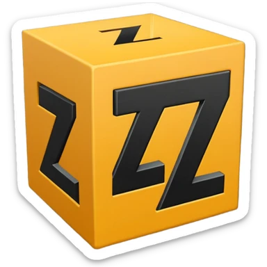 letter Z in box sticker