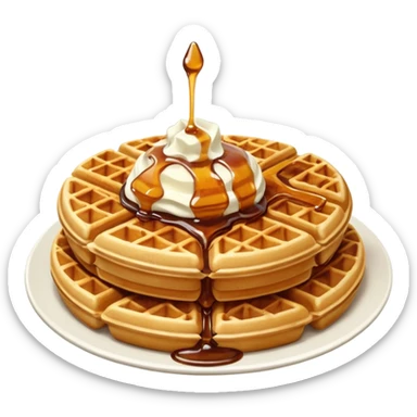 Wojak with waffles sticker