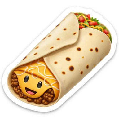 Cheesy beefy Burrito  sticker