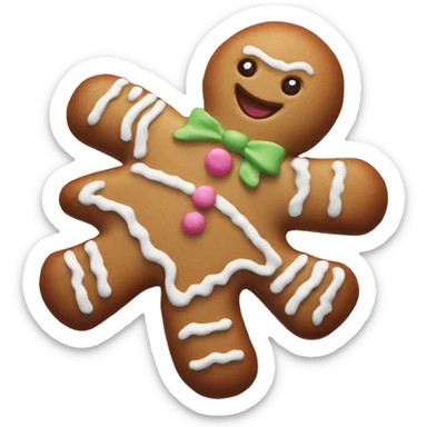 Pastel gingerbread man sticker
