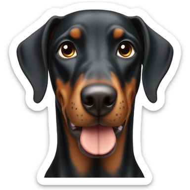 Cute doberman  sticker