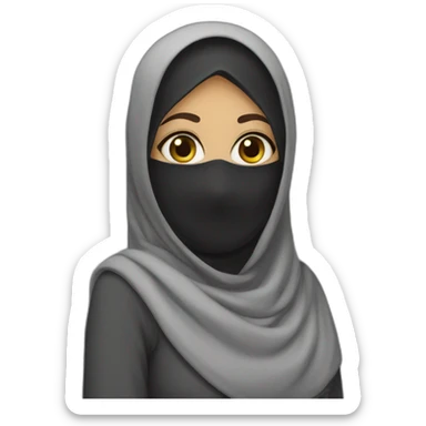 niqabi girl sticker