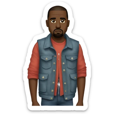 Vest Jacket kanye west donda sticker