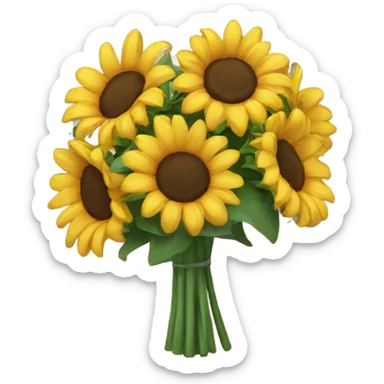 Little bouquet of sunflowers  sticker