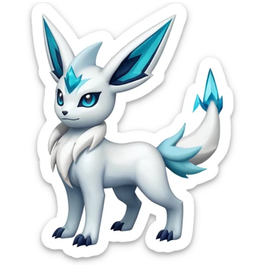 Shiny Dark Pastel Sparkly Absol-Glaceon-Zangoose-Hybrid (Full body) sticker