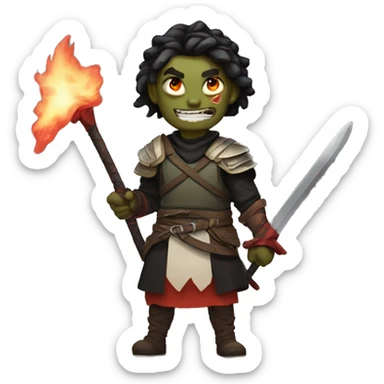 Demon slayer nesko wütend  sticker
