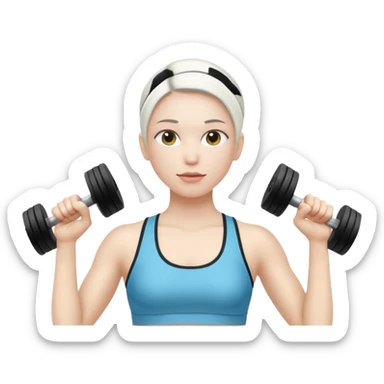  Lobo blanco Fitness  sticker