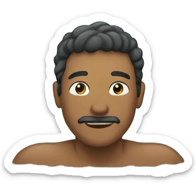 Man swimming in a lake sticker