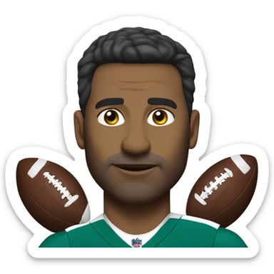 Make a peacock football coach sticker