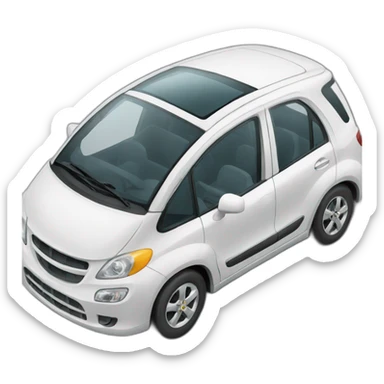 Car with boosters sticker