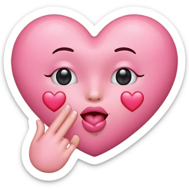 a heart emoji blowing kisses sticker