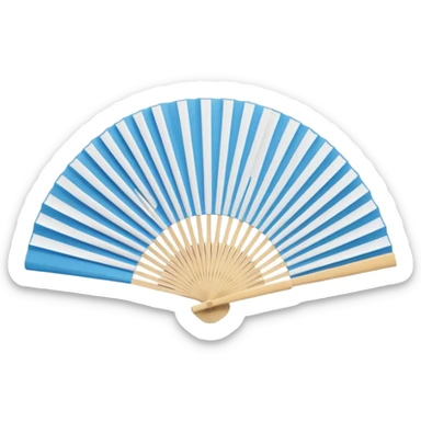 paper hand fan sticker