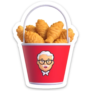 KFC bucket of fried chicken sticker