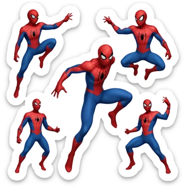 Spiderman full body all reactions sticker