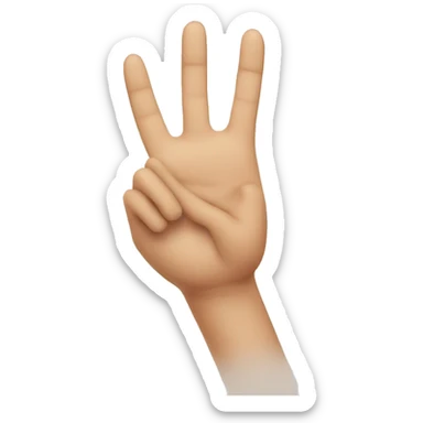 hand showing 3 fingers sticker