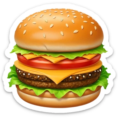 hamburger 2d art style sticker