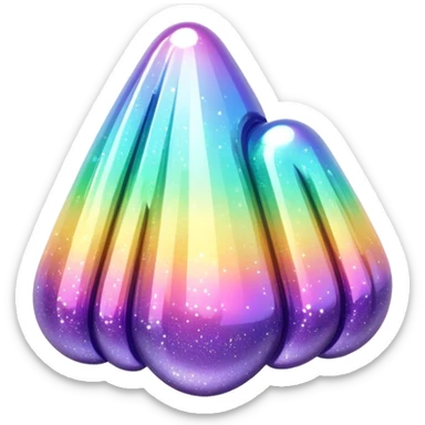 Iridescent big giant glistening glossy sparkly shiny glittery scenic deco thing sticker