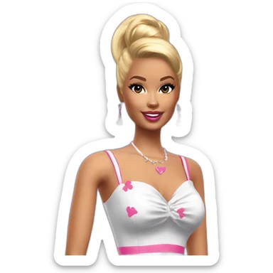 Barbie in this style : Pin-Up EA Sims videogame sticker