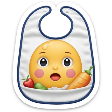 a baby bib used when eating sticker