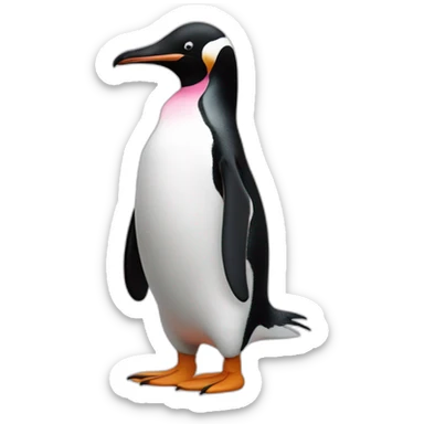Pingüino rosado sticker